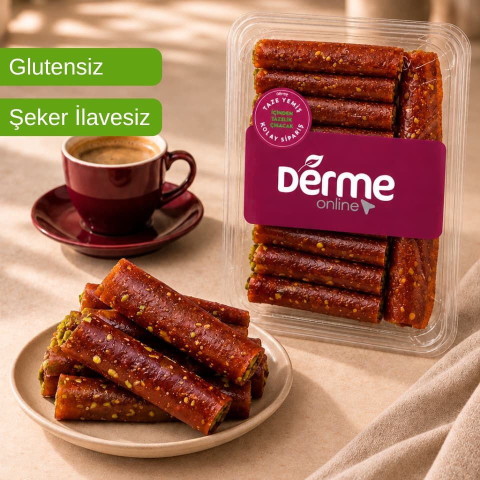Rulo Pestil - Antep Fıstıklı - Glutensiz - Rafine Şeker İlavesiz  300 gr