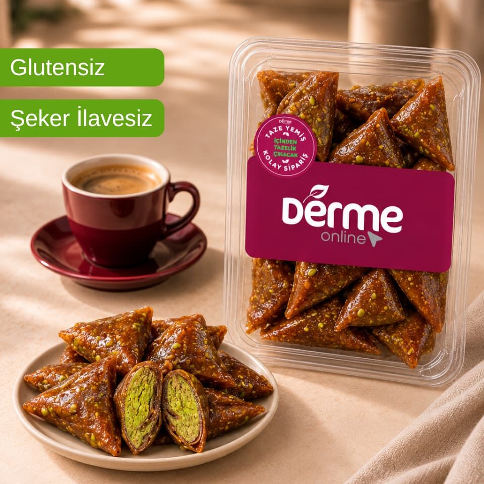 Muska  Pestil - Antep Fıstıklı - Glutensiz - Rafine Şeker İlavesiz 300 gr