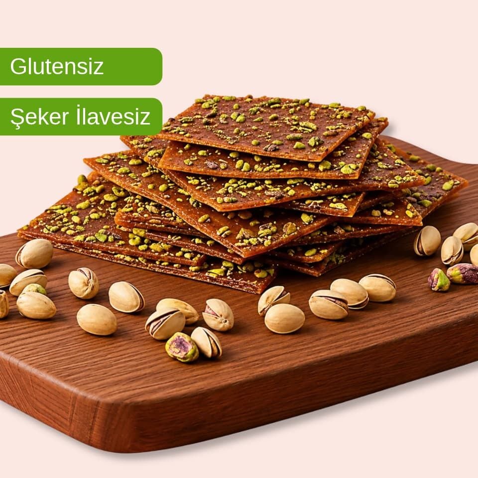 Yaprak Pestil - Antep Fıstıklı - Glutensiz - Rafine Şeker İlavesiz  300 gr