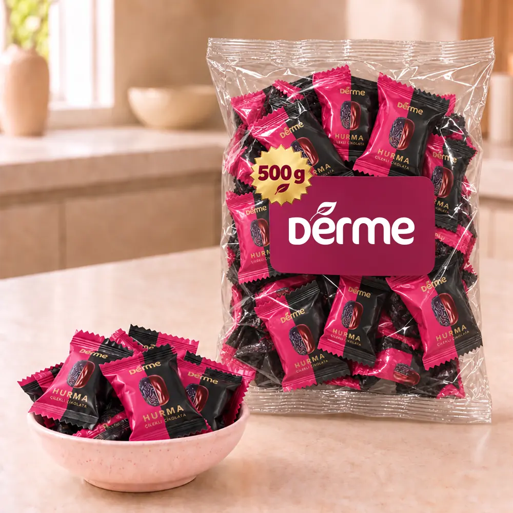 Hurma - Bademli ve Çilekli Çikolata Kaplı - 500 g