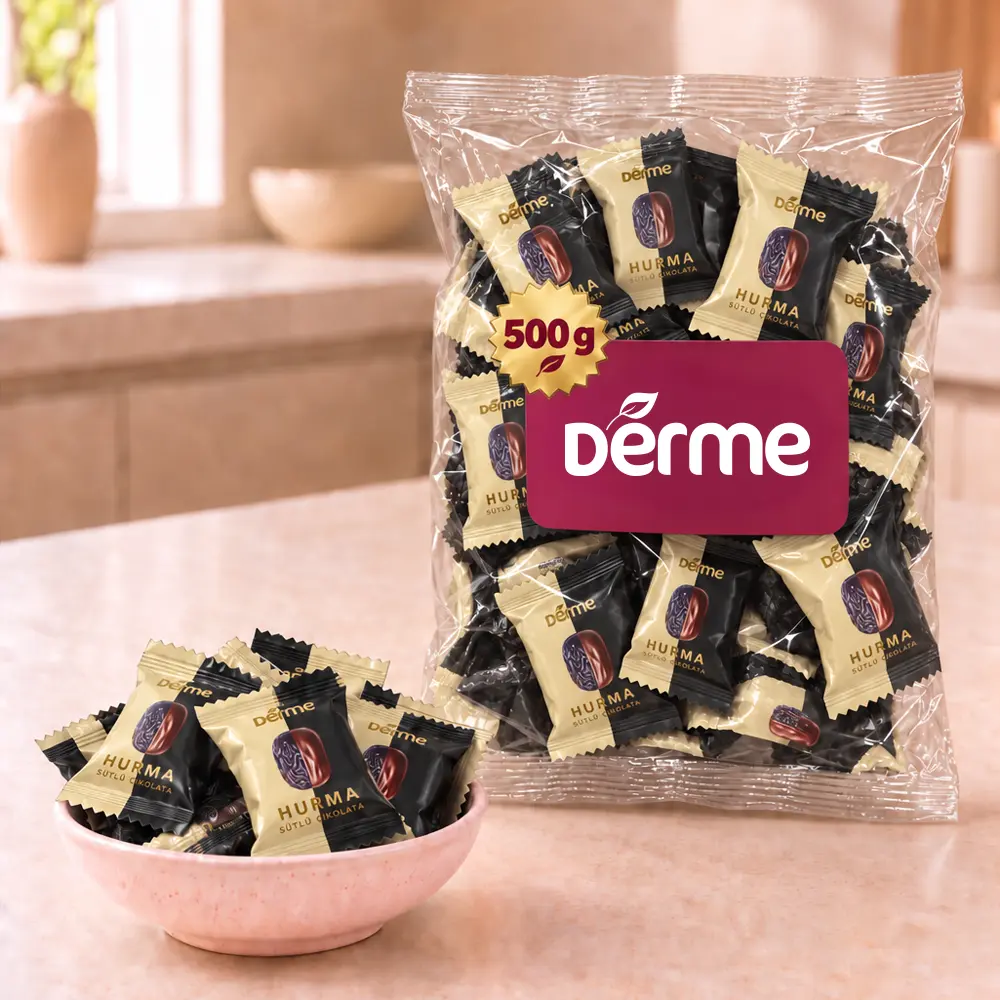 Hurma - Bademli ve Sütlü Çikolata Kaplı - 500 g