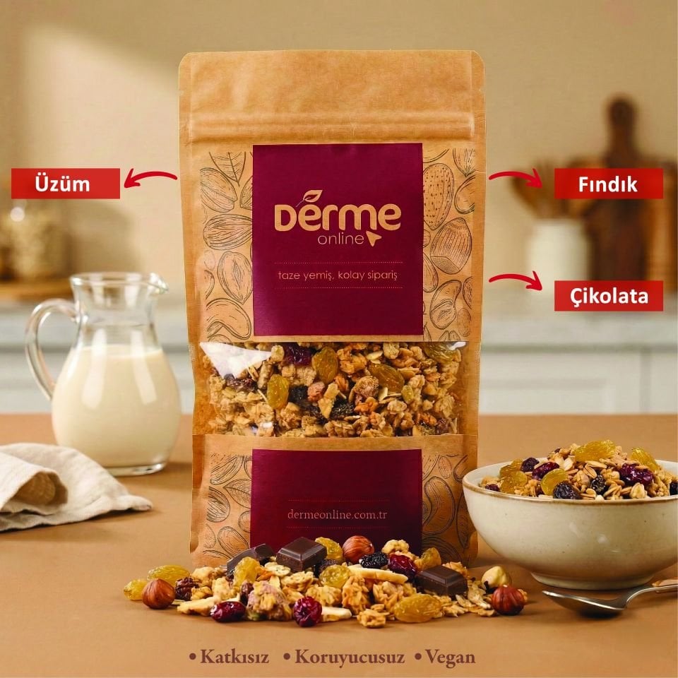 Granola Çikolata - Fındık - Üzüm