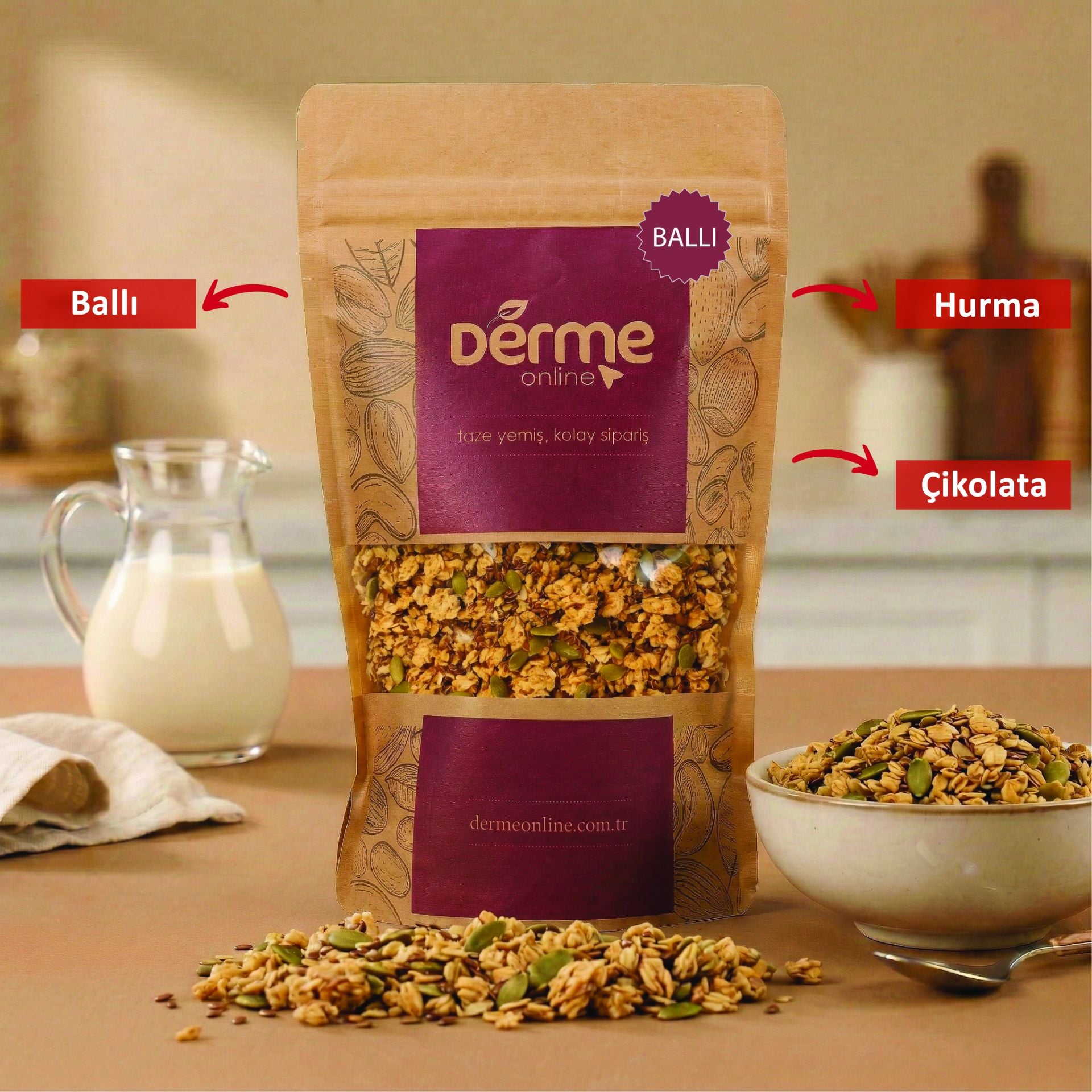 Ballı Granola Kabak Çekirdeği ve Tohumlar