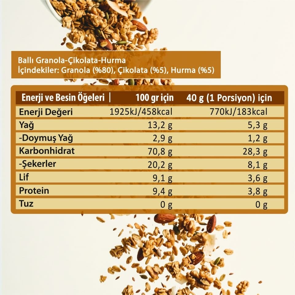 Ballı Granola -  Çikolata - Hurma