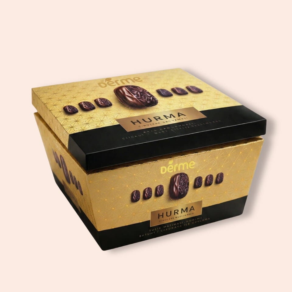 Hurma - Bademli Çikolata Kaplı (Bitter, Sütlü, Beyaz, Karamel, Çilek, Kıtır) - 300 gr