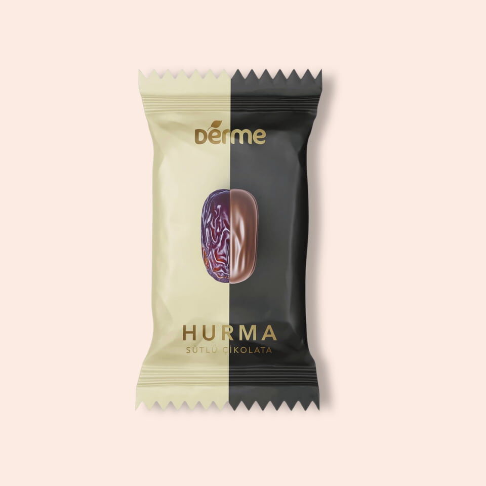 Hurma - Bademli Çikolata Kaplı (Bitter, Sütlü, Beyaz, Karamel, Çilek, Kıtır) - 300 gr